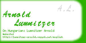 arnold lumnitzer business card